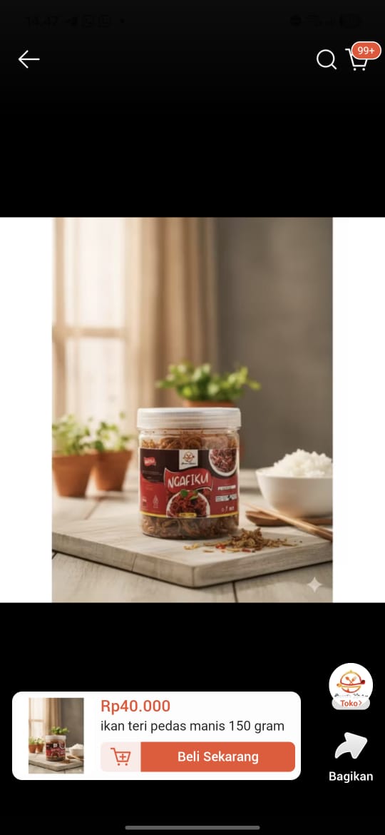 ikan teri pedas manis 150gram